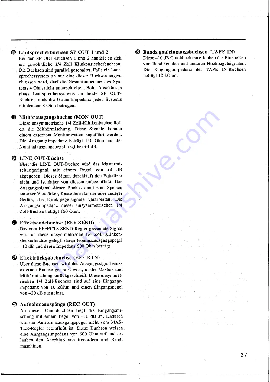 Yamaha EM-1620 Operation Manual Download Page 39