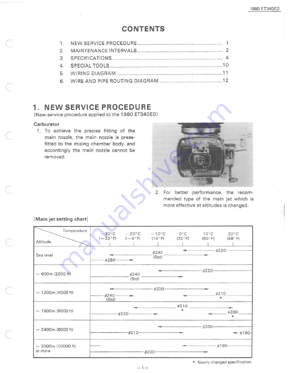 Yamaha ET340ED Supplementary Service Manual Download Page 2