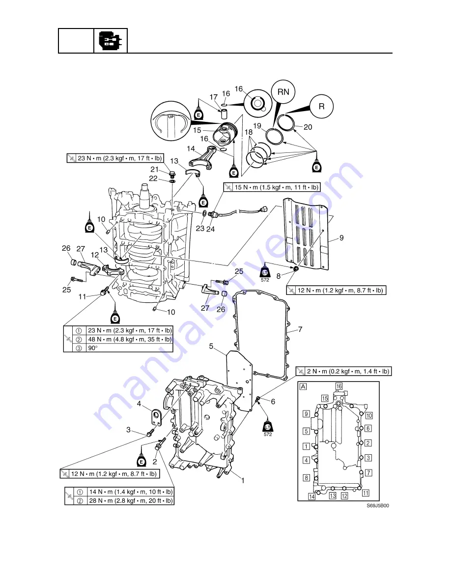 Yamaha F200C Service Manual Download Page 142