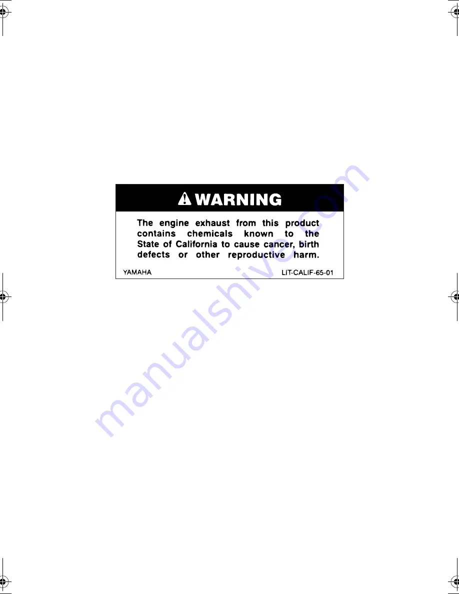 Yamaha FX Cruiser WaveRunner 2007 Owner'S/Operator'S Manual Download Page 2