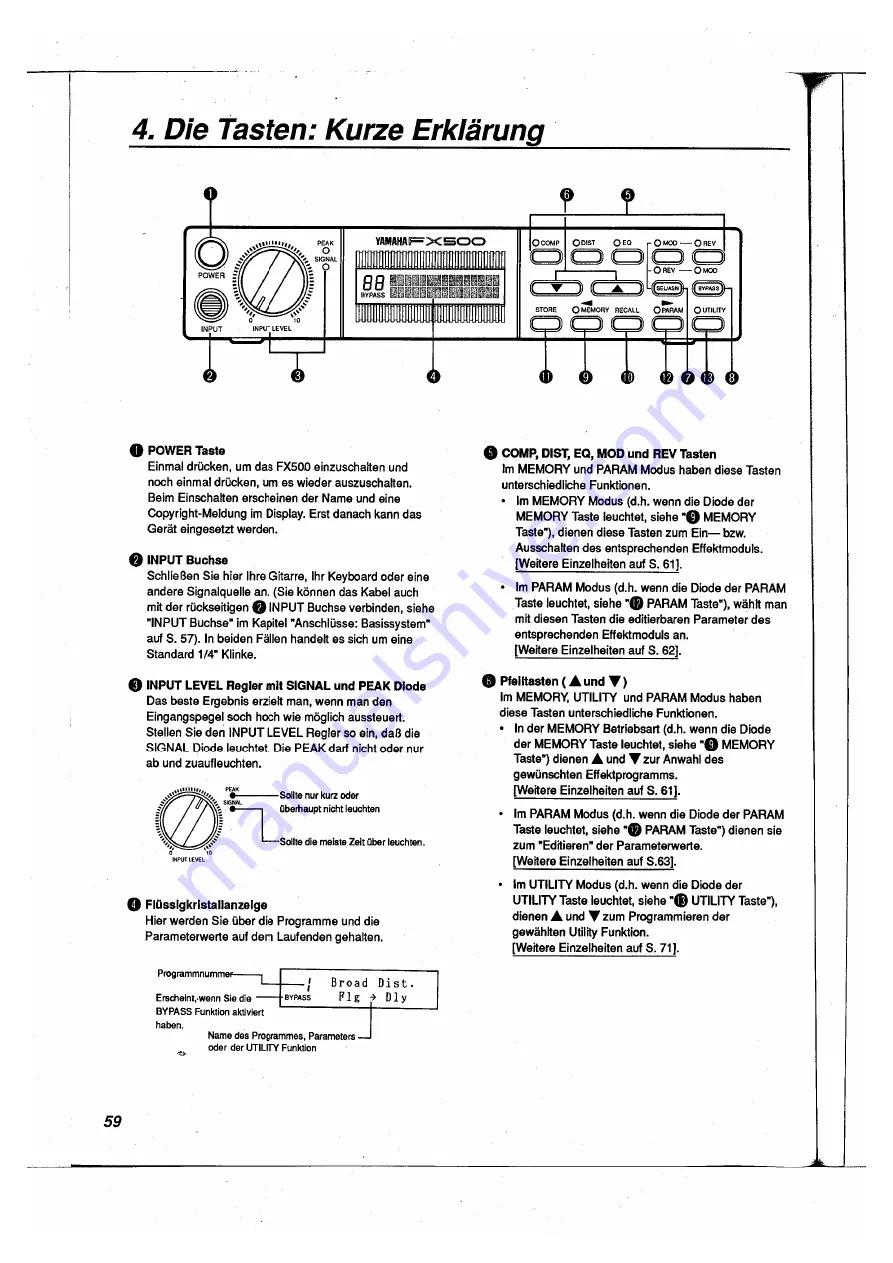 Yamaha FX500 Скачать руководство пользователя страница 59