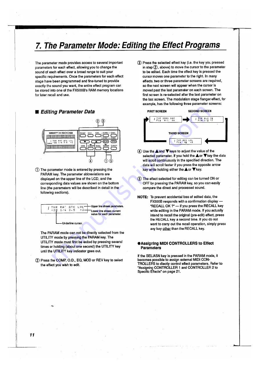 Yamaha FX500B Operation Manual Download Page 12