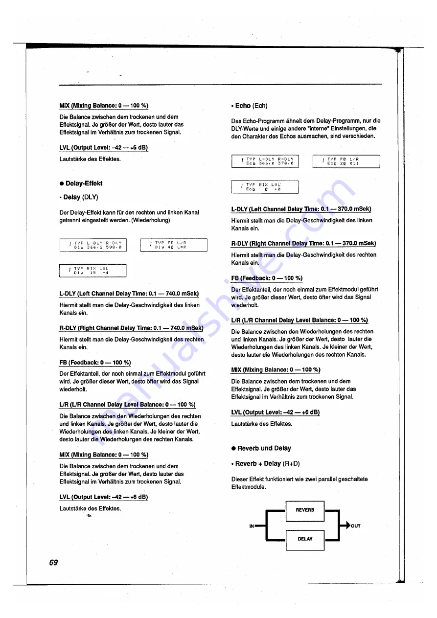 Yamaha FX500B Operation Manual Download Page 70