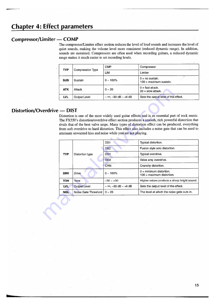 Yamaha FX550 Operating Manual Download Page 17