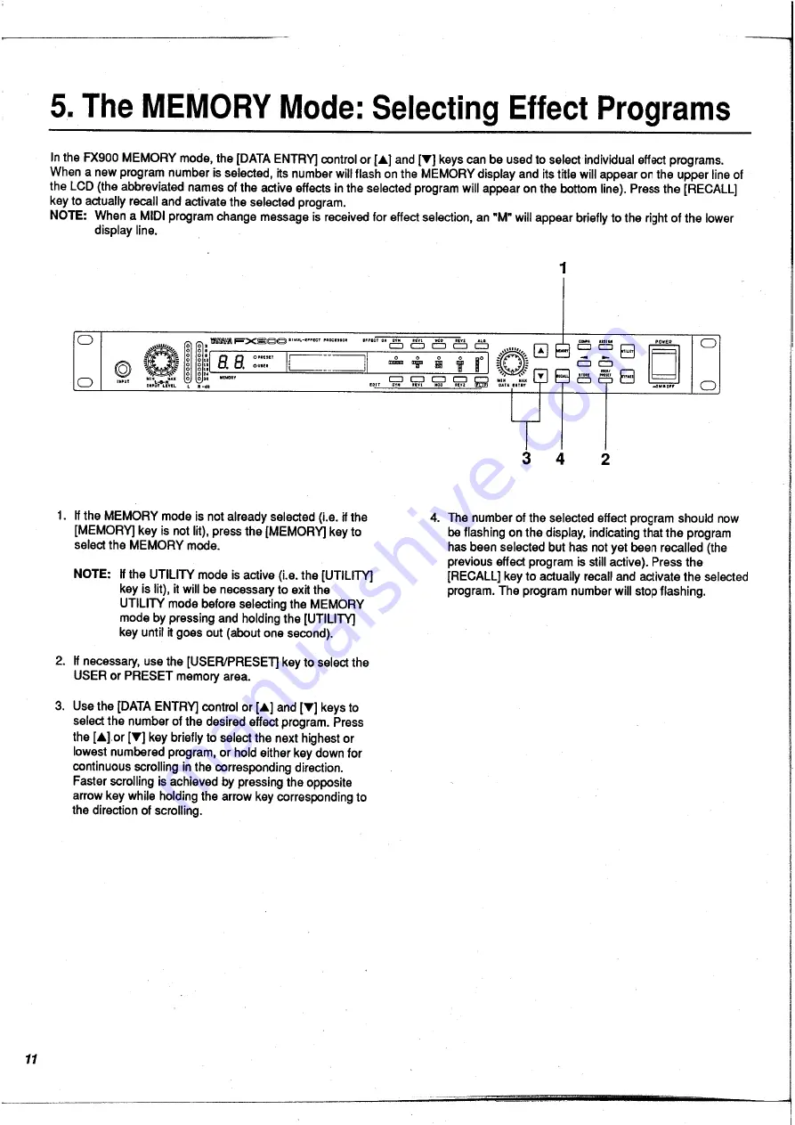 Yamaha FX900 Operation Manual Download Page 12