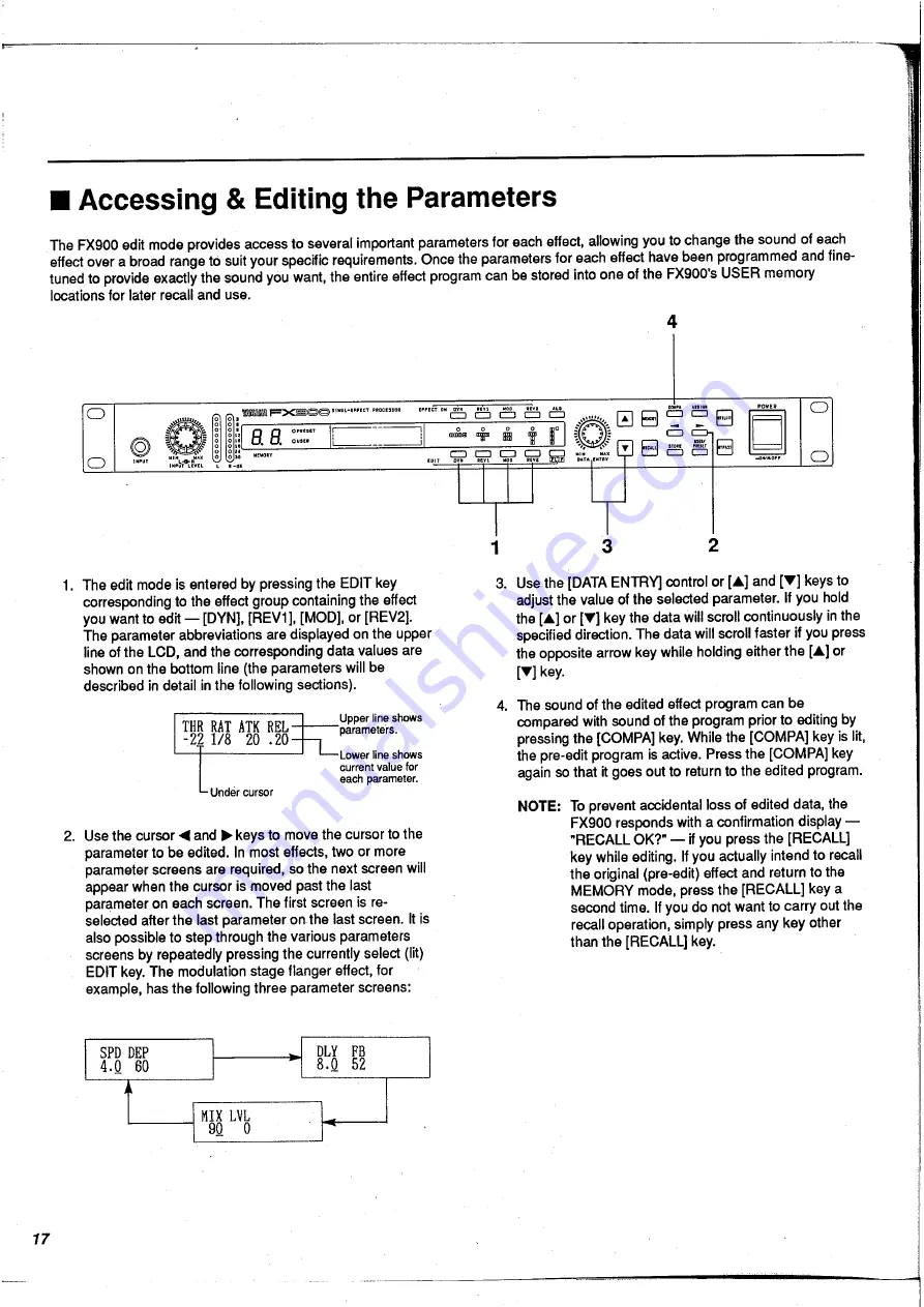 Yamaha FX900 Operation Manual Download Page 18