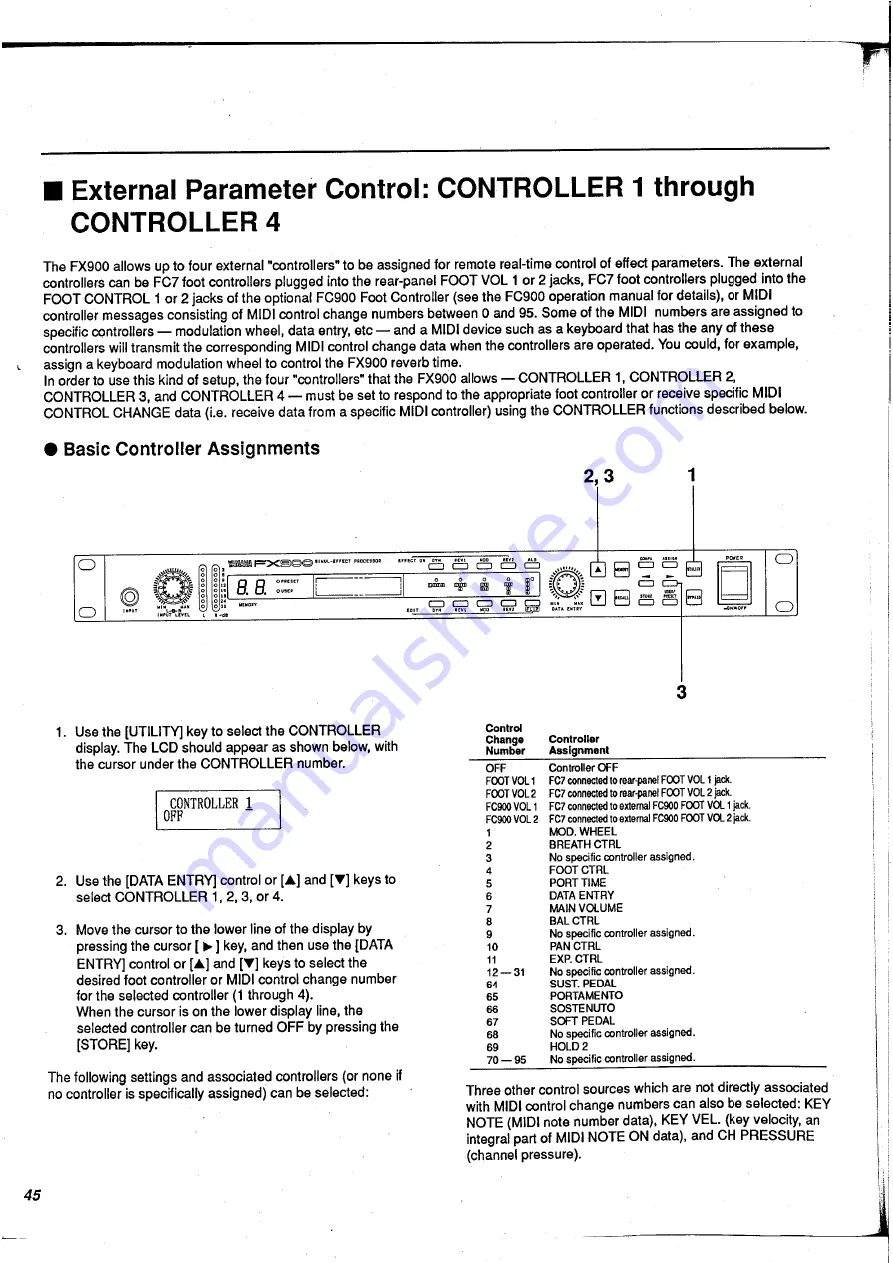 Yamaha FX900 Operation Manual Download Page 46