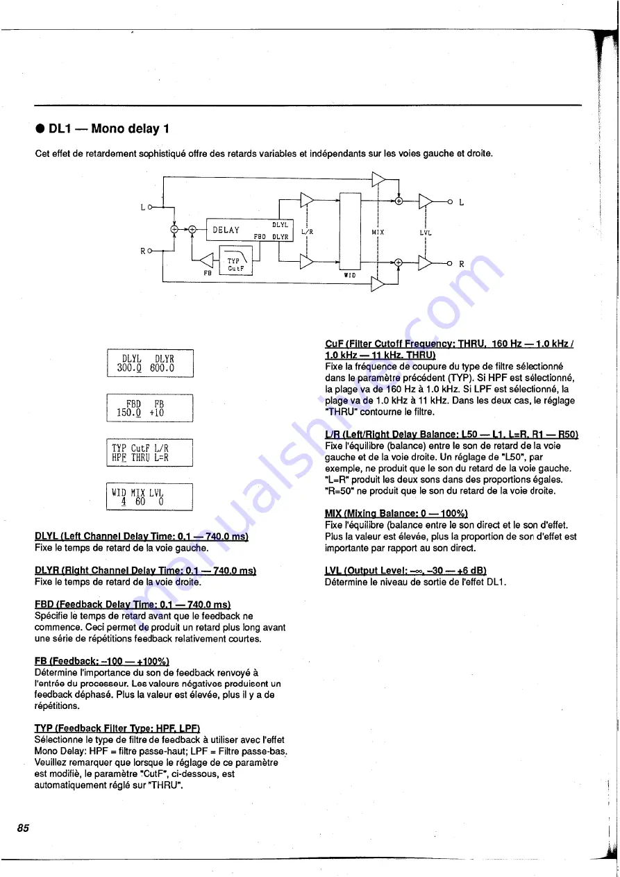 Yamaha FX900 Operation Manual Download Page 86