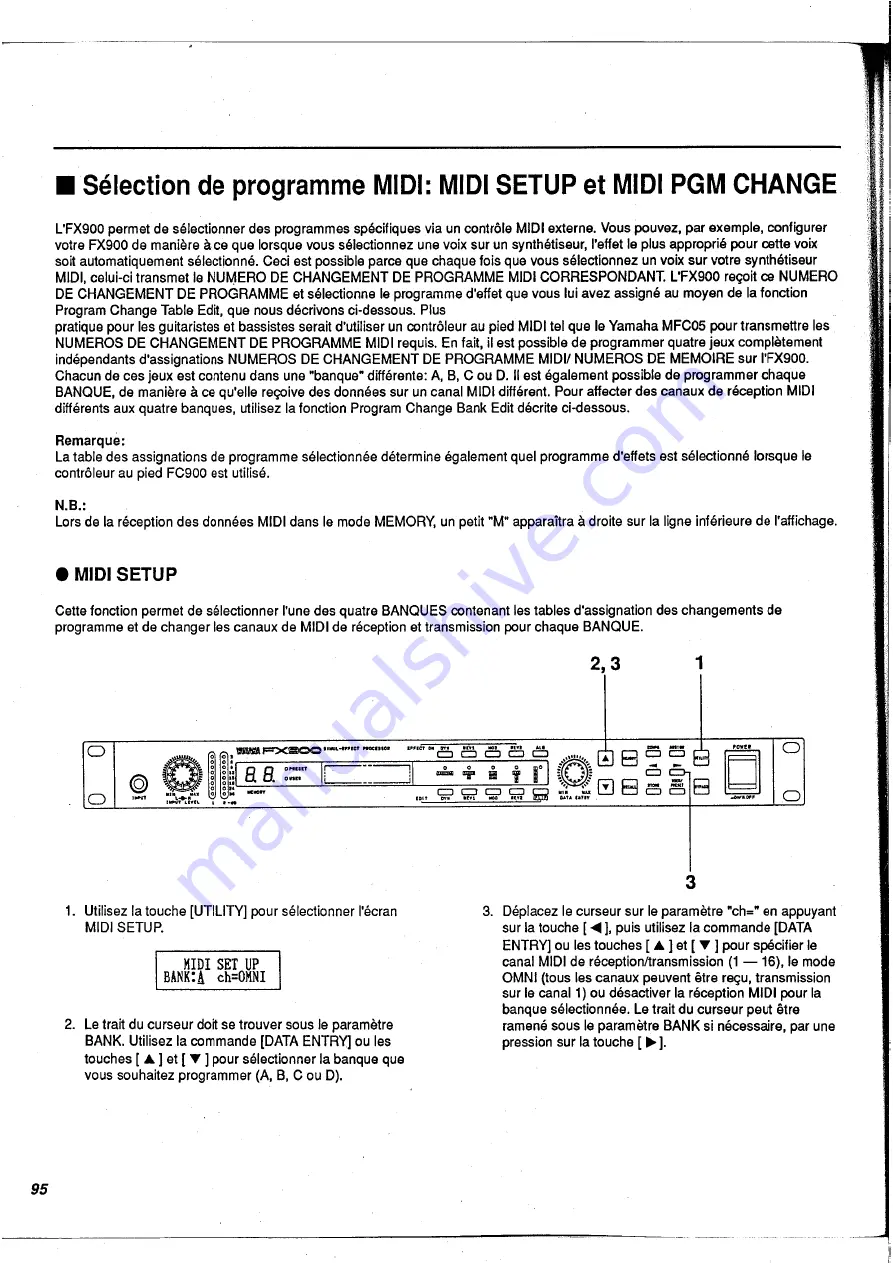 Yamaha FX900 Operation Manual Download Page 96