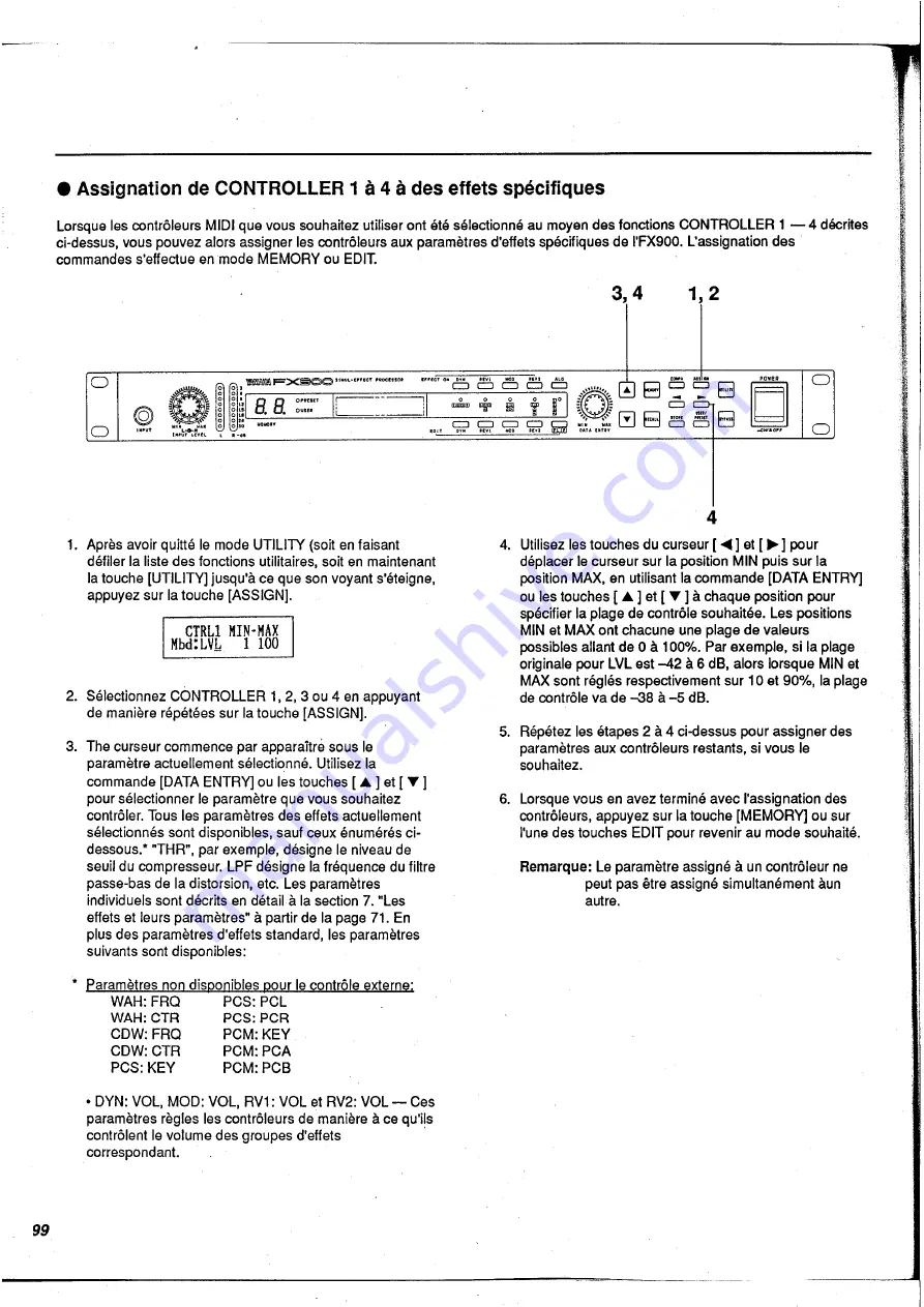 Yamaha FX900 Operation Manual Download Page 100