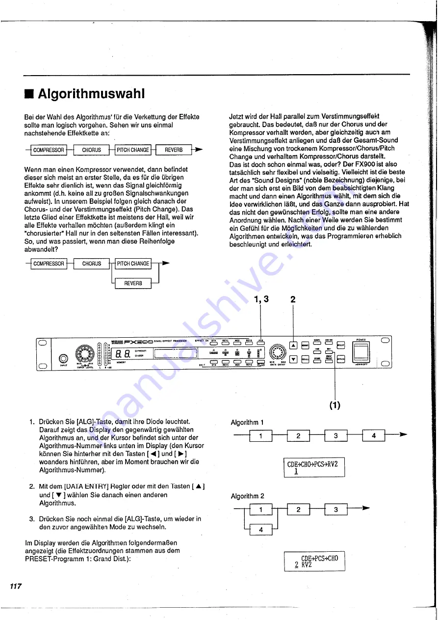 Yamaha FX900 Operation Manual Download Page 118