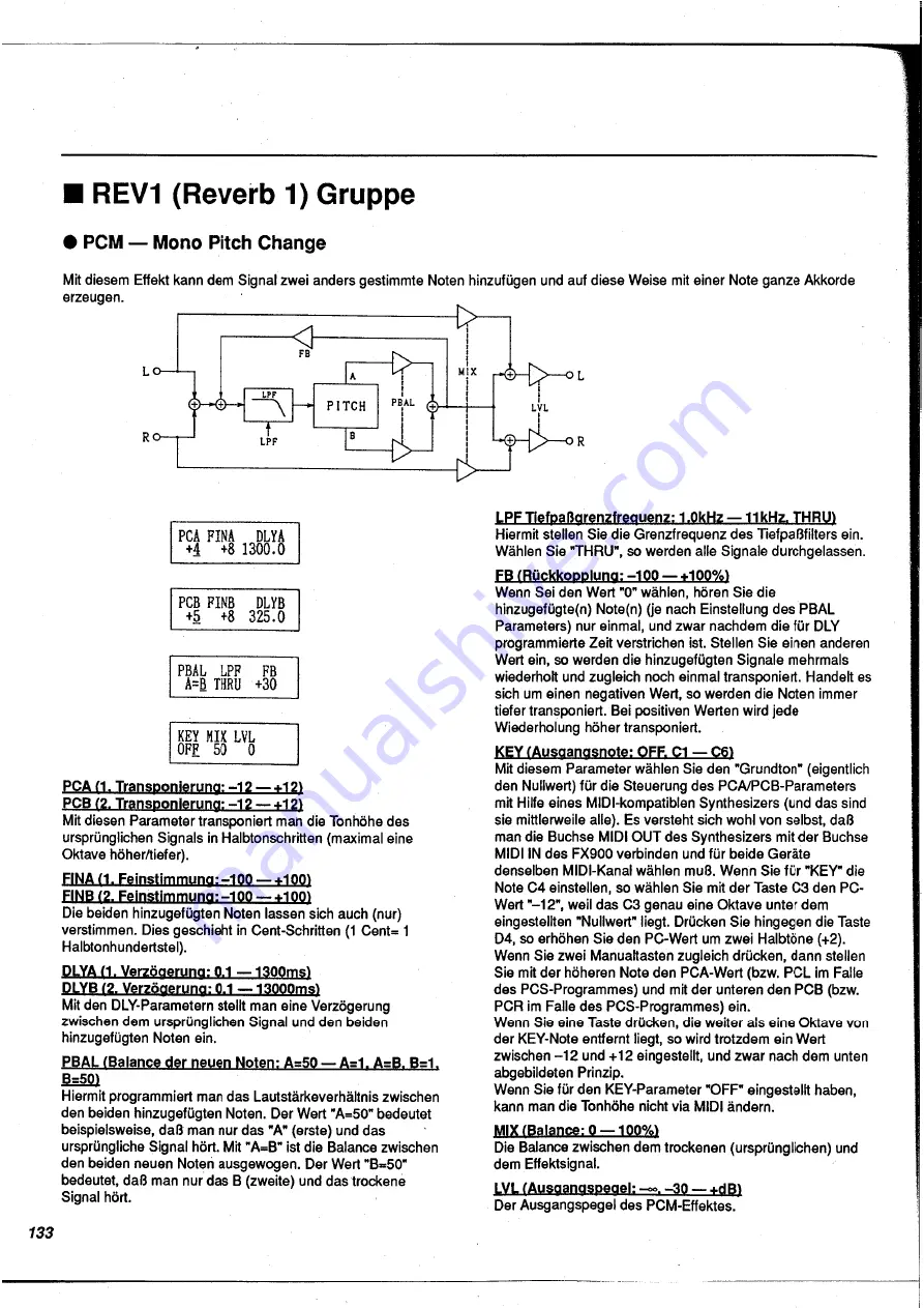 Yamaha FX900 Operation Manual Download Page 134