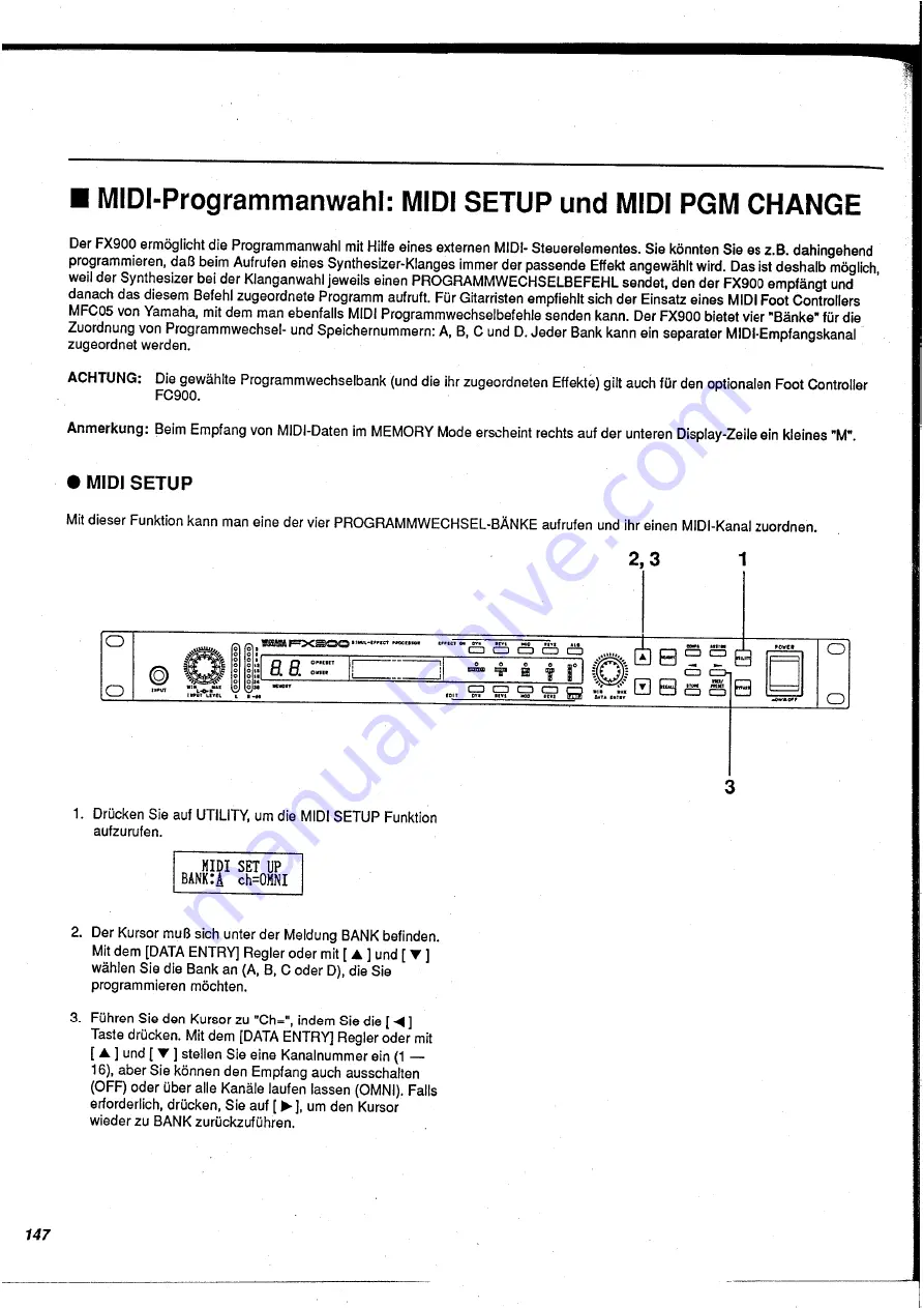 Yamaha FX900 Operation Manual Download Page 148