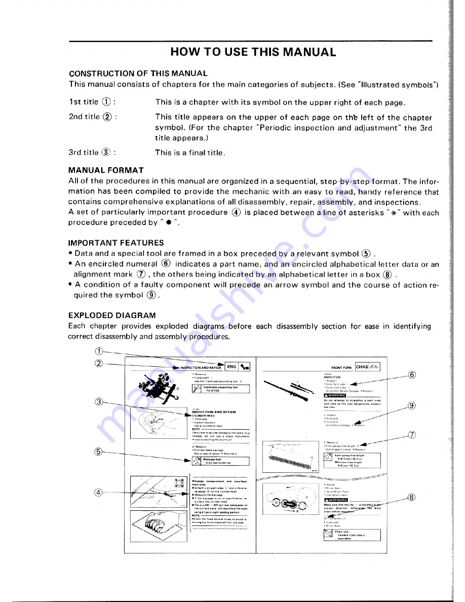 Yamaha FZR600RB Supplementary Service Manual Download Page 3