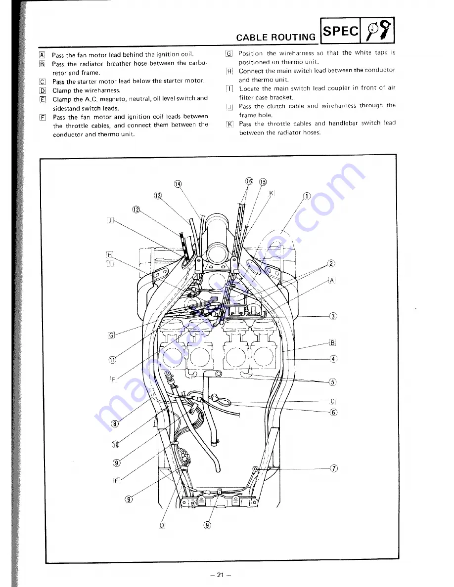 Yamaha FZR600RB Supplementary Service Manual Download Page 26