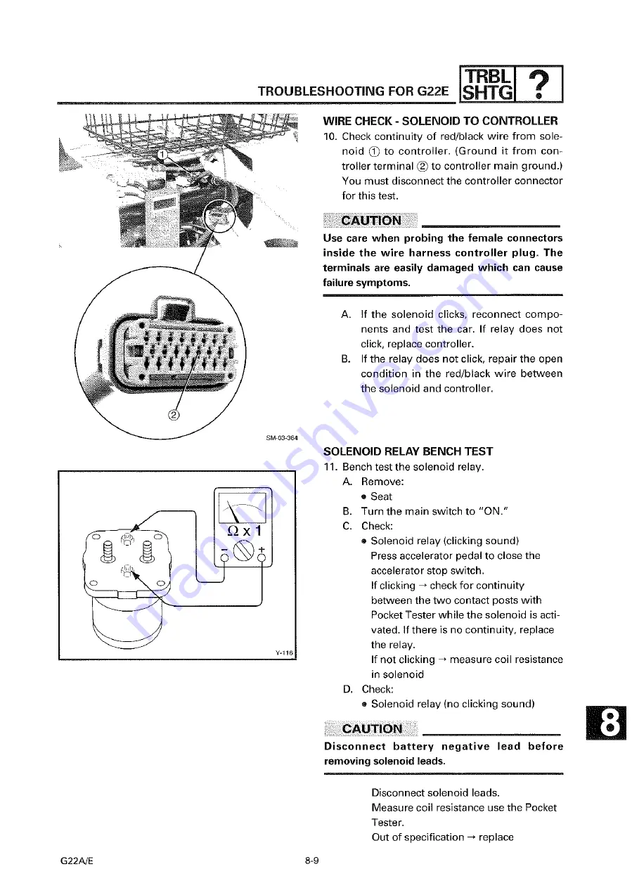 Yamaha G22 A Service Manual Download Page 273