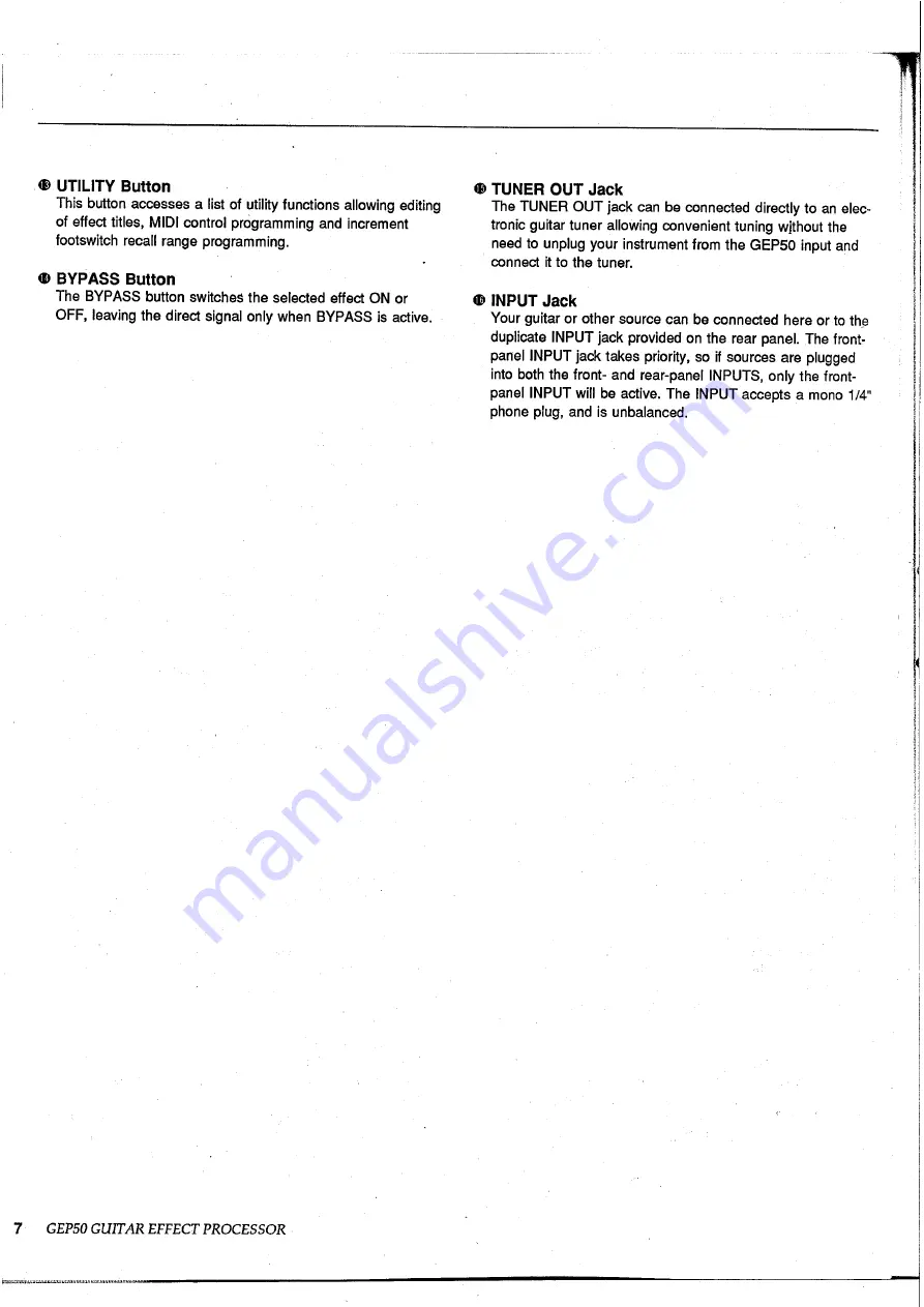 Yamaha GEP50 Operation Manual Download Page 6