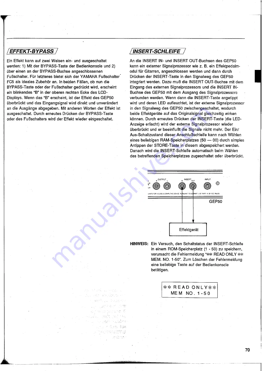 Yamaha GEP50 Operation Manual Download Page 68