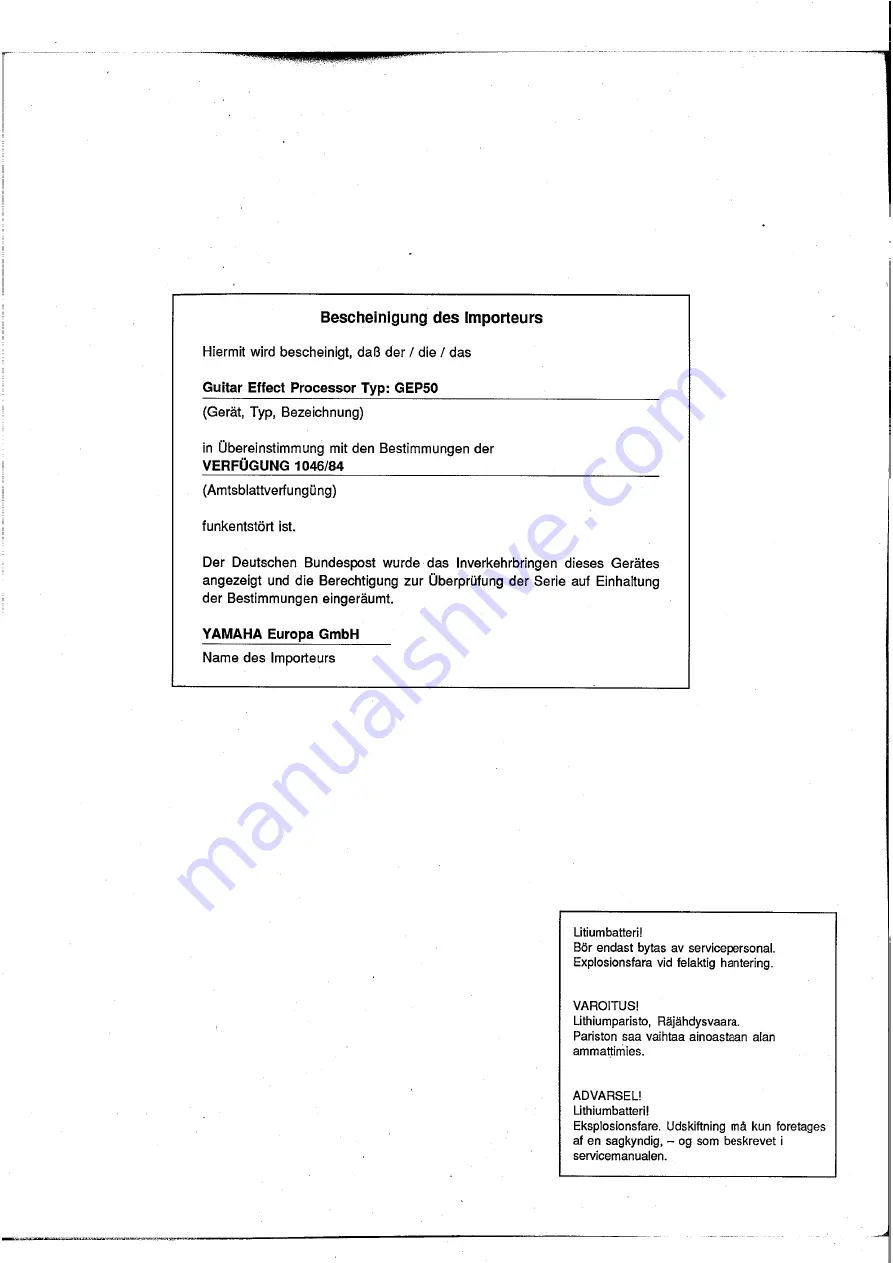 Yamaha GEP50 Operation Manual Download Page 99