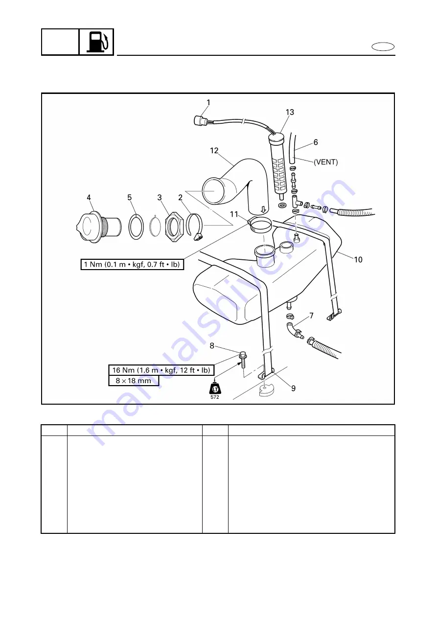 Yamaha GP1200R WaveRunner 2001 Service Manual Download Page 50