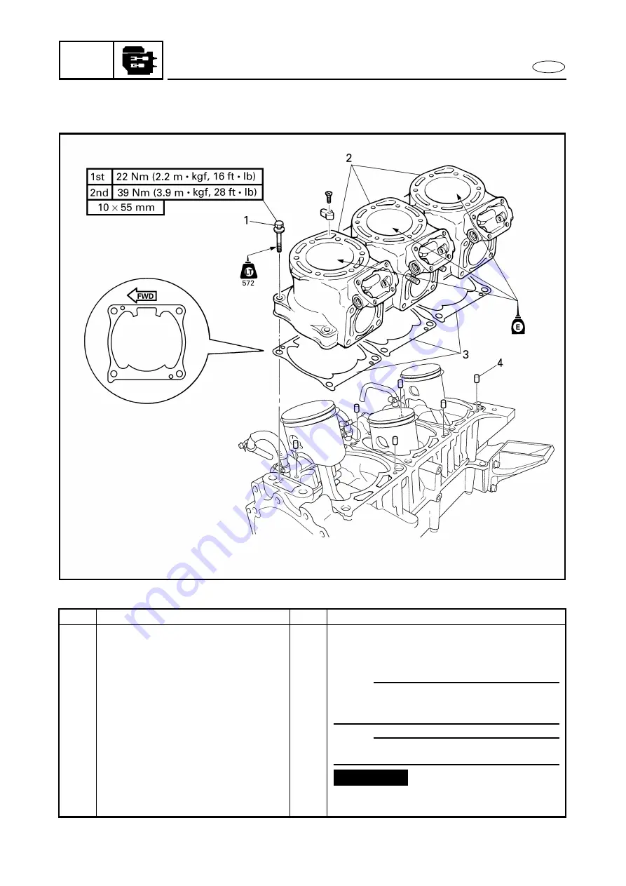 Yamaha GP1200R WaveRunner 2001 Service Manual Download Page 104