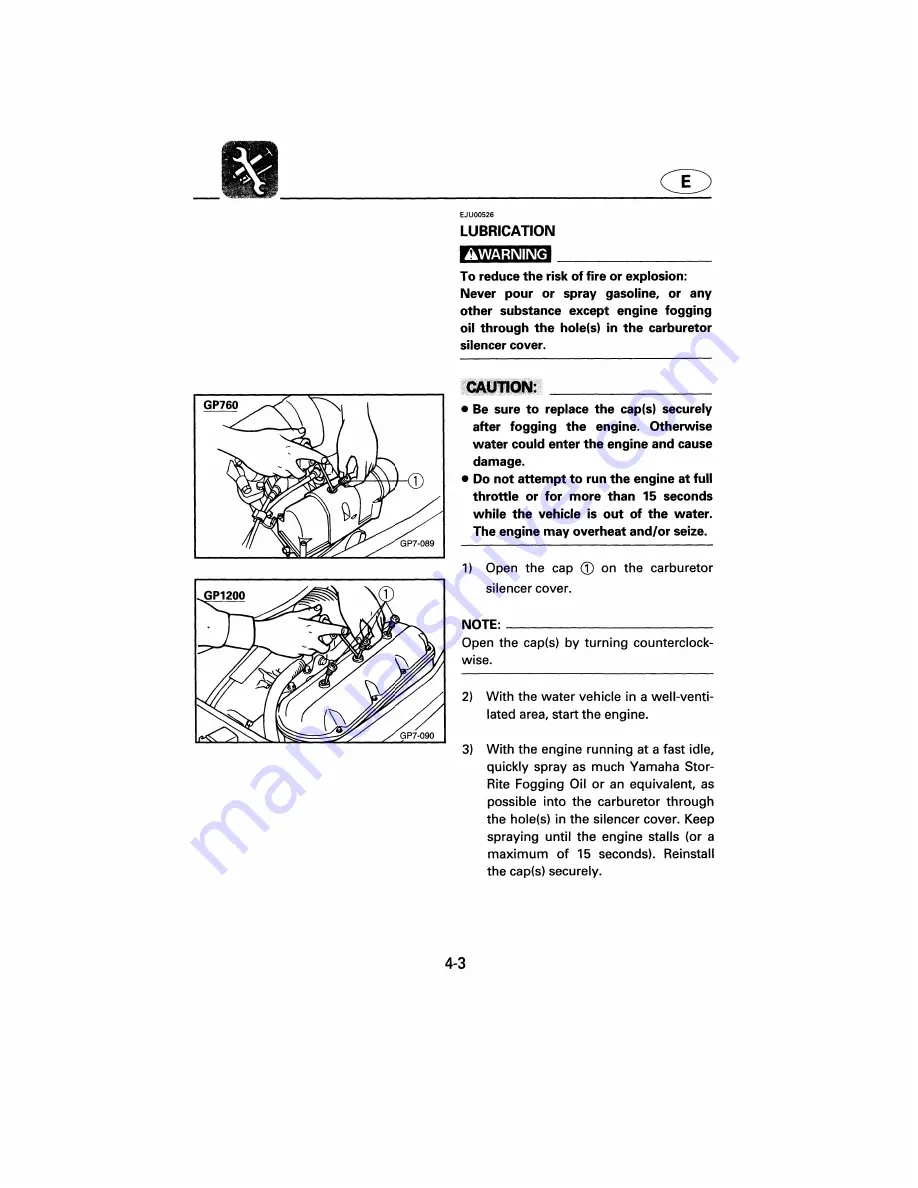 Yamaha GP1200X Owner'S Manual Download Page 81