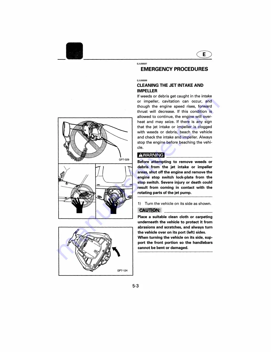 Yamaha GP1200X Owner'S Manual Download Page 107