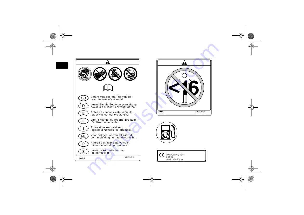 Yamaha GRIZZLY 350 YFM35FGY Owner'S Manual Download Page 18