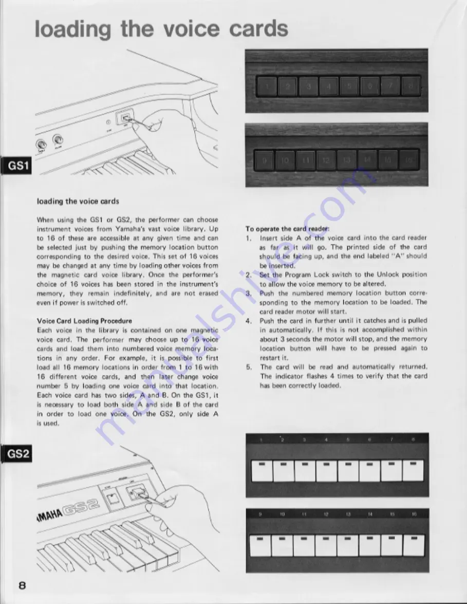 Yamaha GS1 Operating Manual Download Page 10