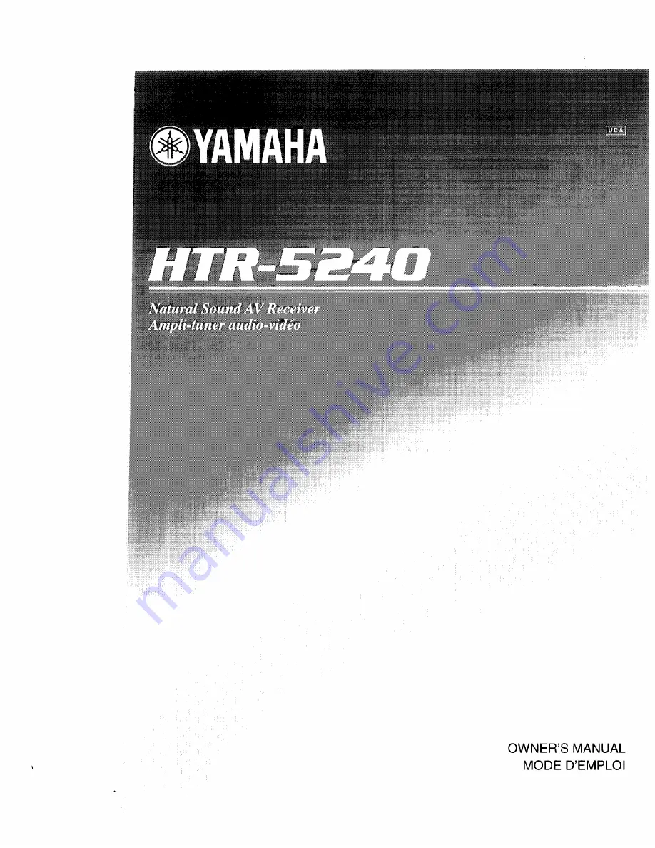 Yamaha HTR-5240 Owner'S Manual Download Page 1