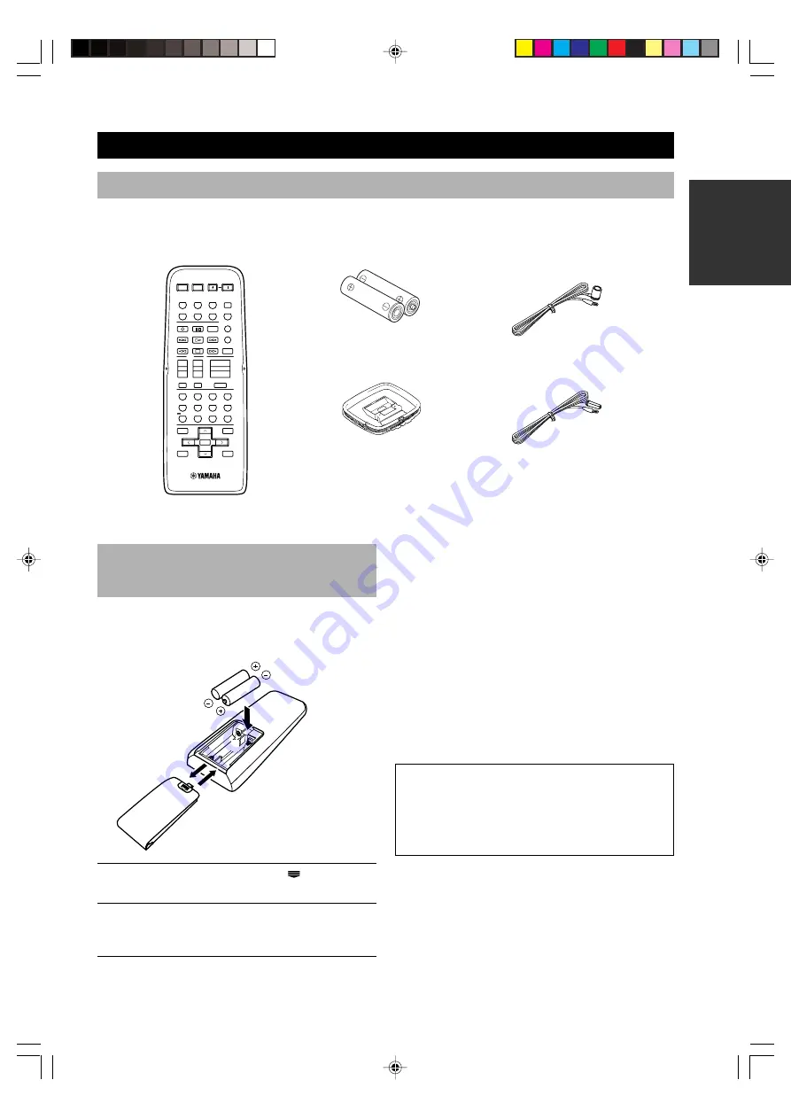 Yamaha HTR-5830 Owner'S Manual Download Page 7