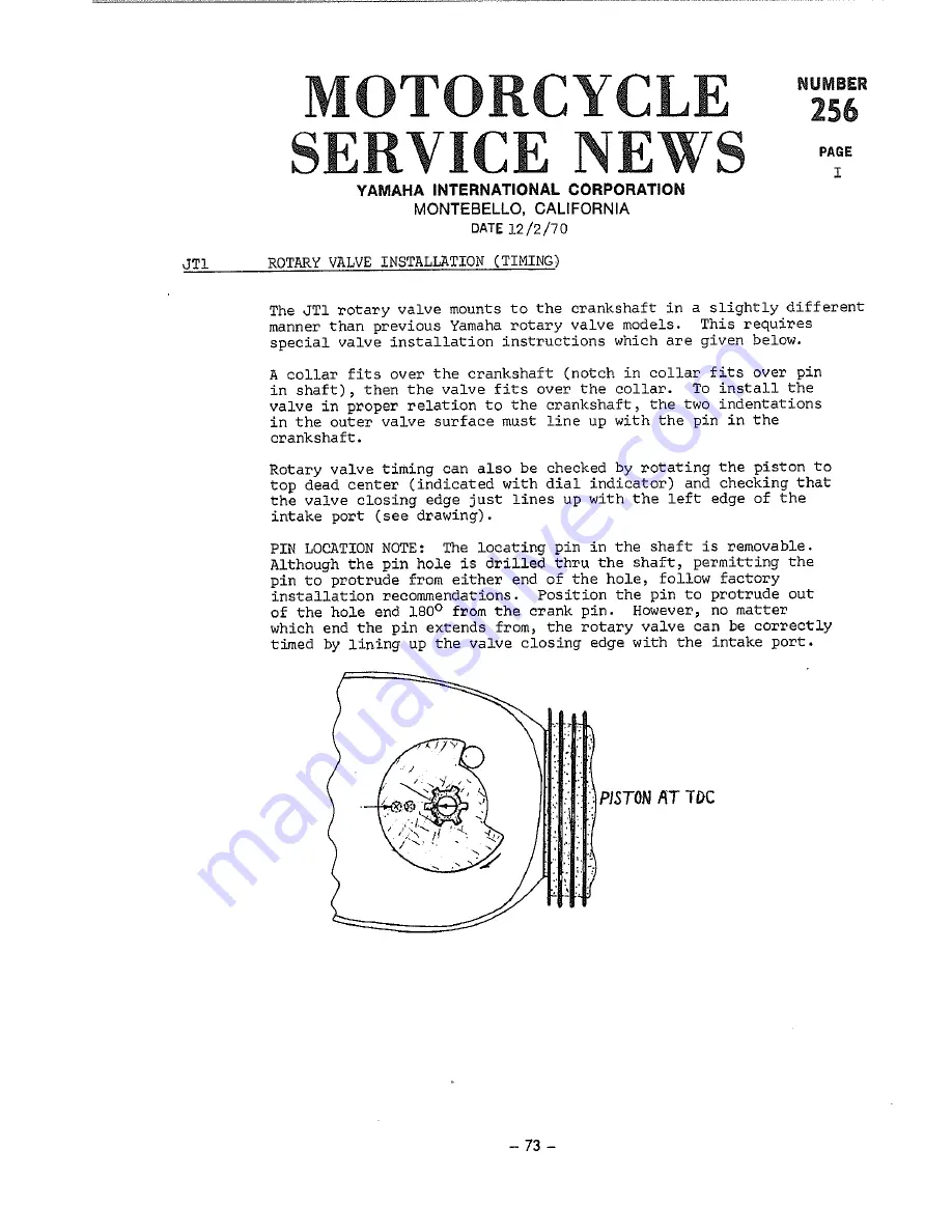 Yamaha JT1 Series Service Manual Download Page 79