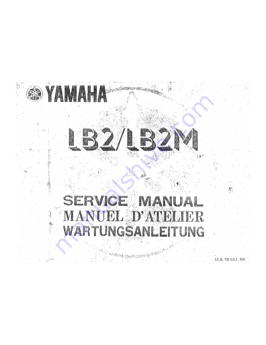 Yamaha LB2 Service Manual Download Page 1