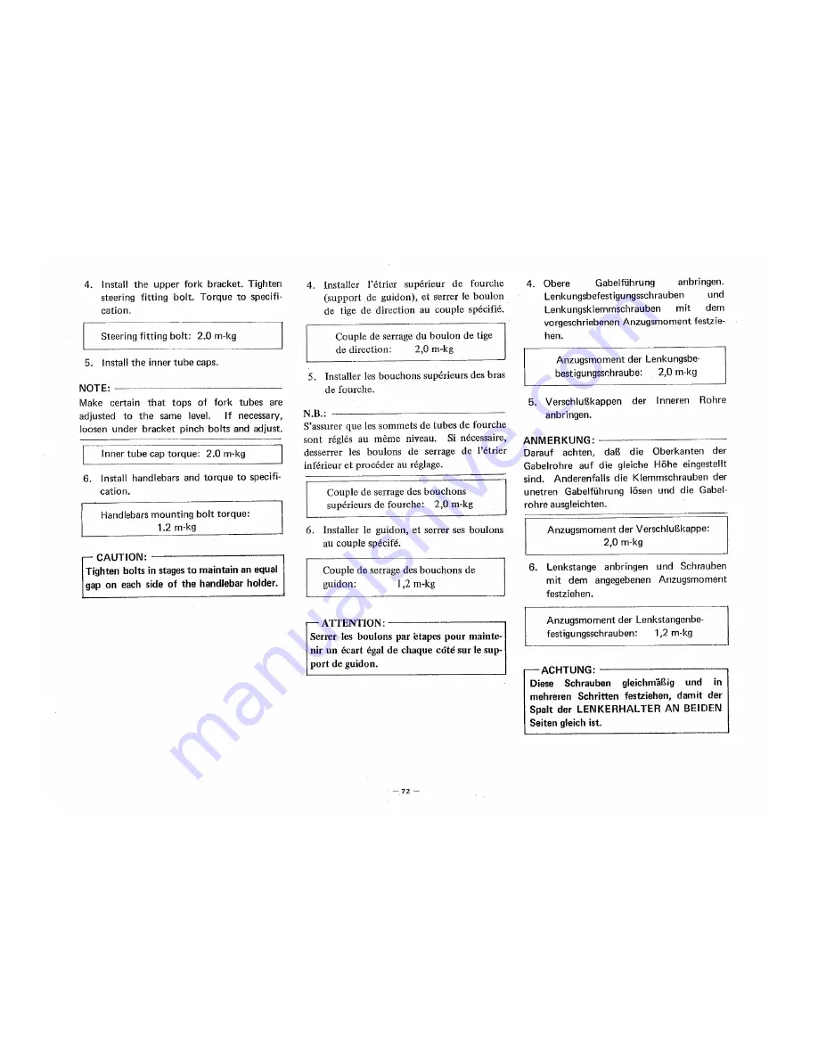 Yamaha LB2 Service Manual Download Page 75