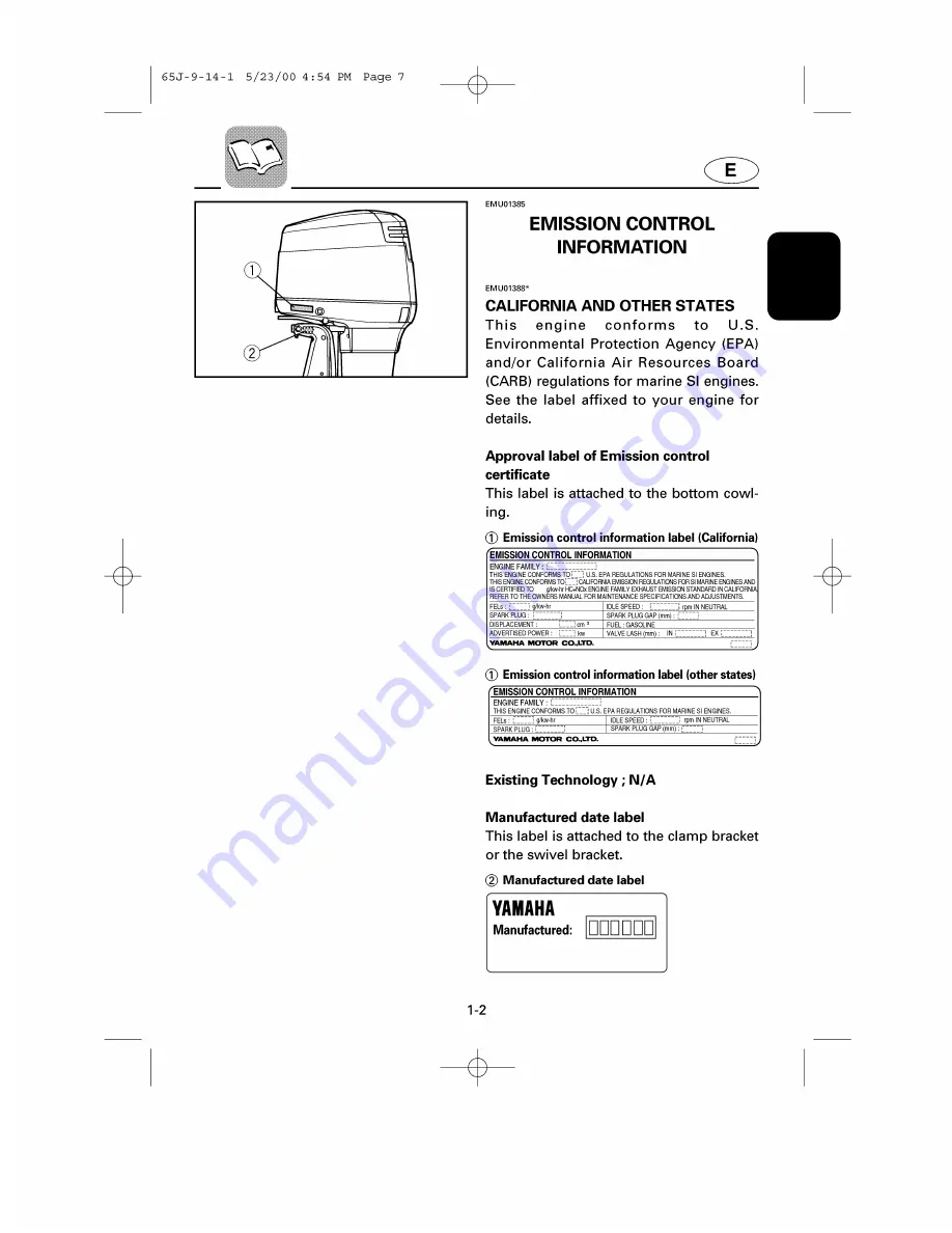 Yamaha lx225z Owner'S Manual Download Page 7