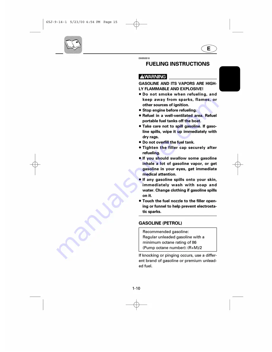 Yamaha lx225z Owner'S Manual Download Page 15