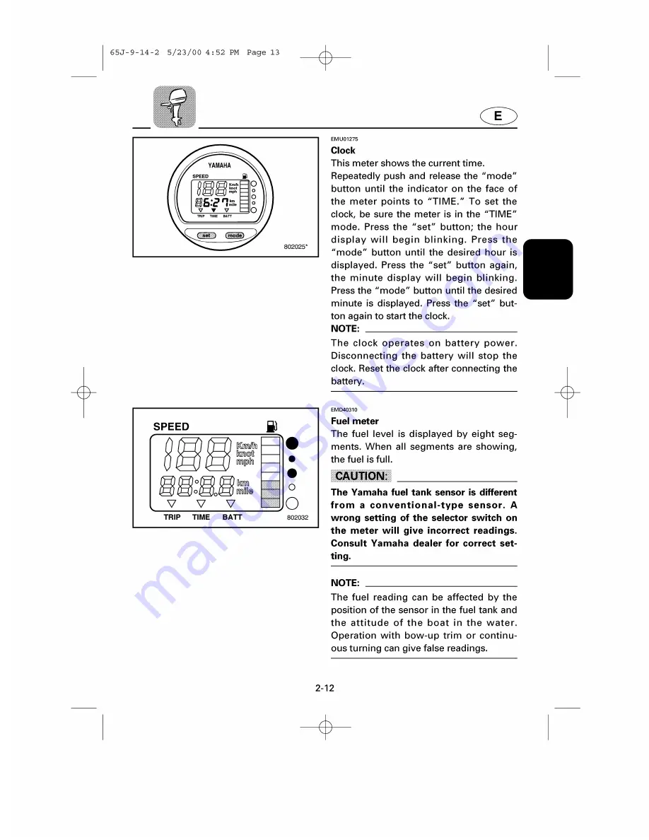 Yamaha lx225z Owner'S Manual Download Page 33