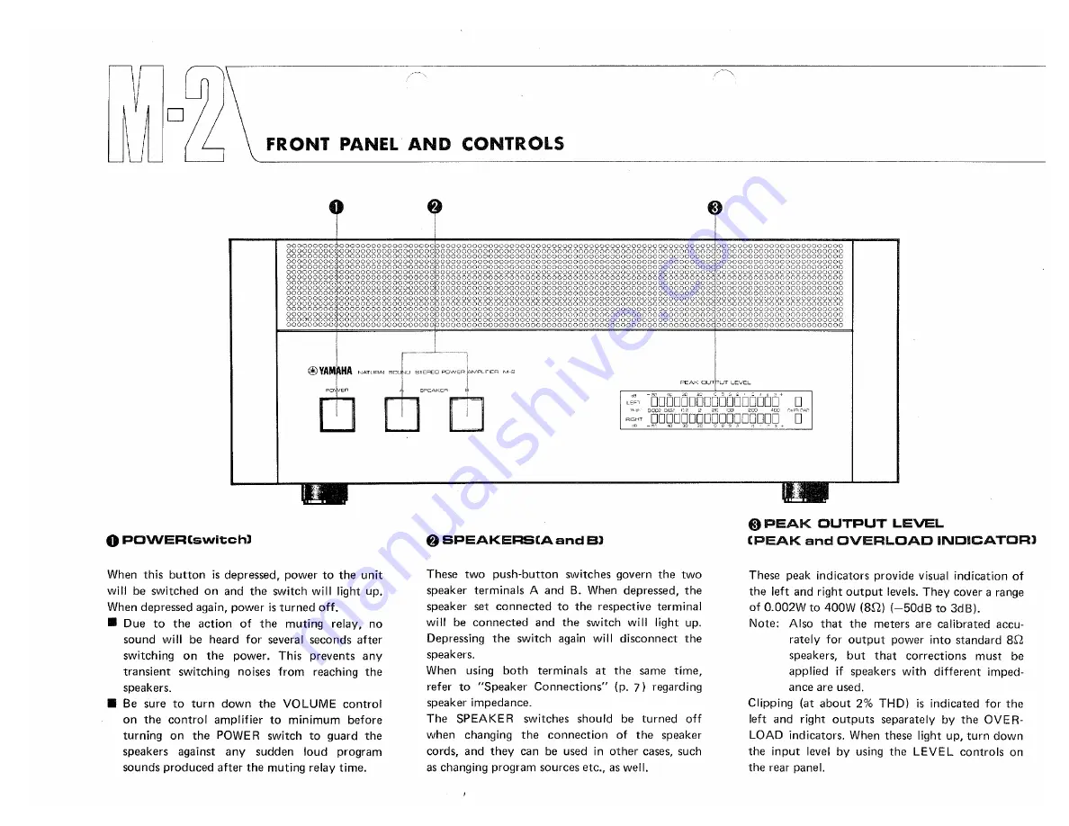 Yamaha M-2 Скачать руководство пользователя страница 6