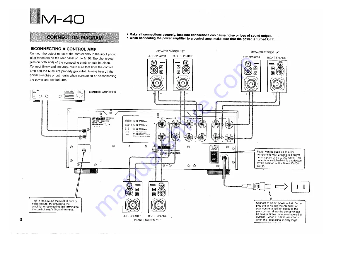 Yamaha M-40 Скачать руководство пользователя страница 4