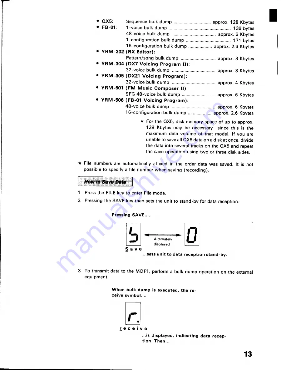 Yamaha MDF1 Owner'S Manual Download Page 15