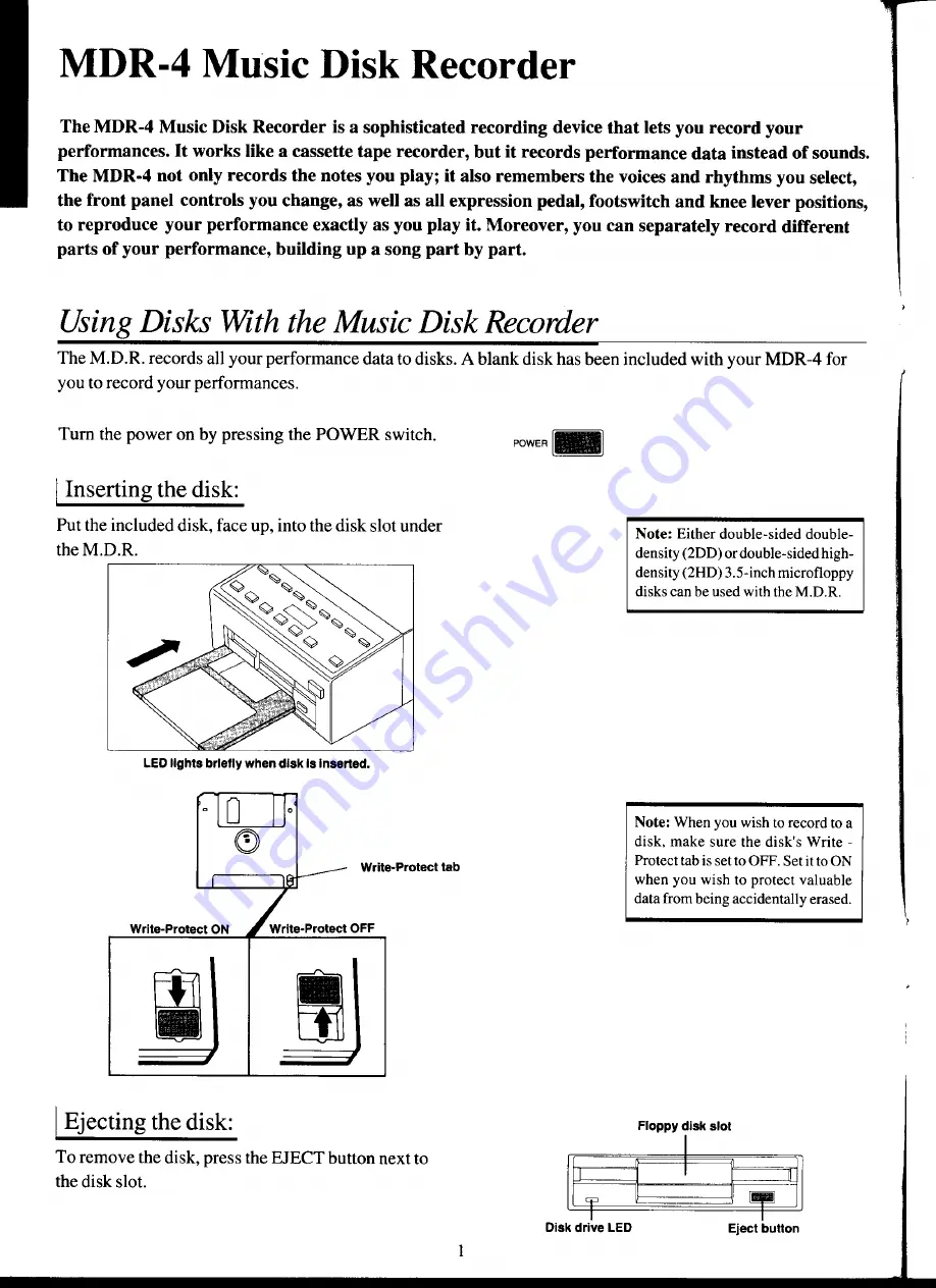 Yamaha MDR-4 Owner'S Manual Download Page 6