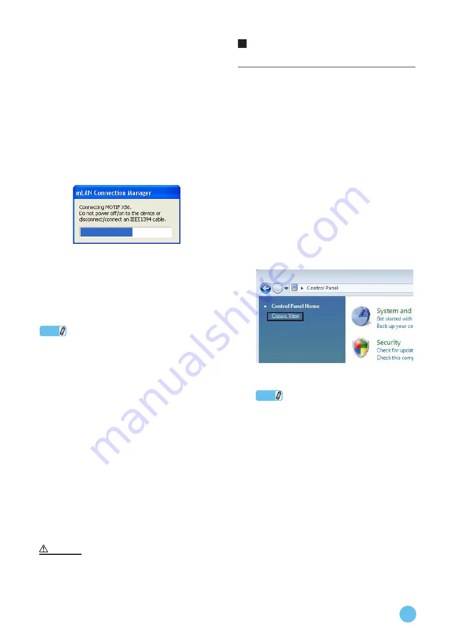 Yamaha mLAN Driver Installation Manual Download Page 9