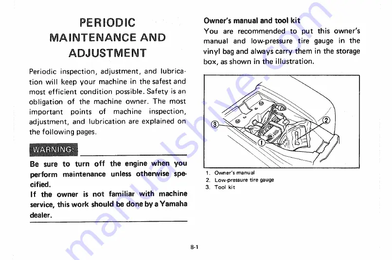 Yamaha MOTO-4 1987 Owner'S Manual Download Page 61