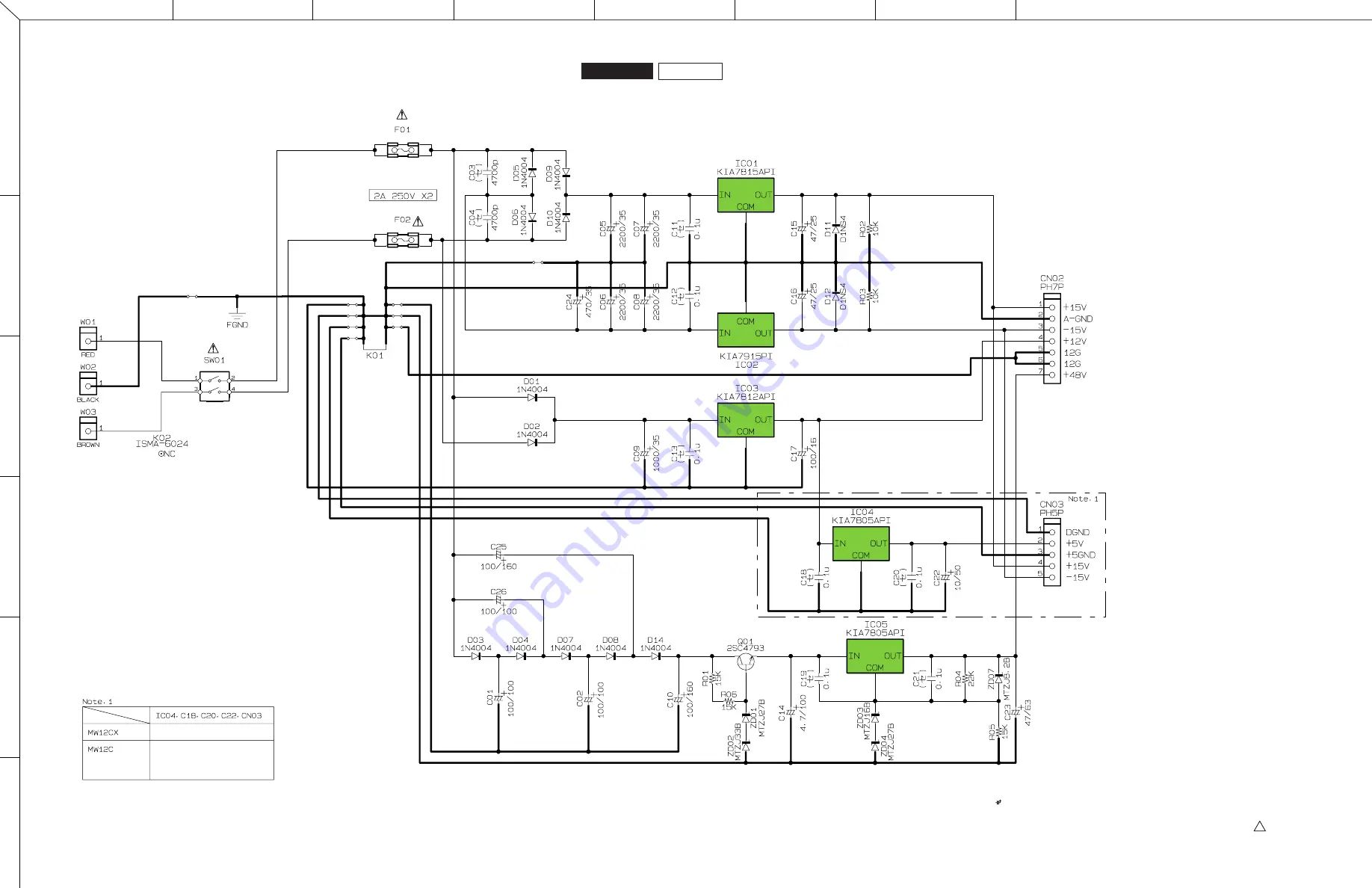 Yamaha MW12C Service Manual Download Page 105