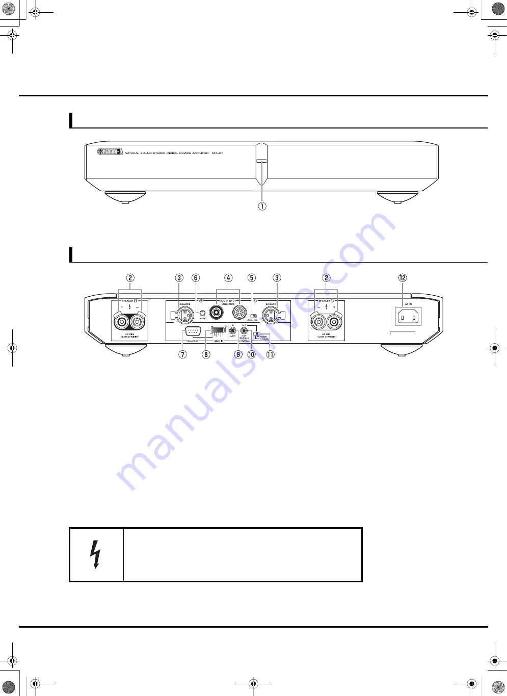 Yamaha MX-D1 - Amplifier Скачать руководство пользователя страница 6