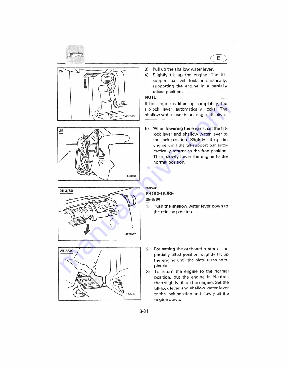 Yamaha Outboard 25W Owner'S Manual Download Page 74