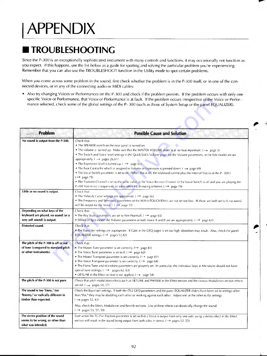 Yamaha P-300 Reference Download Page 45