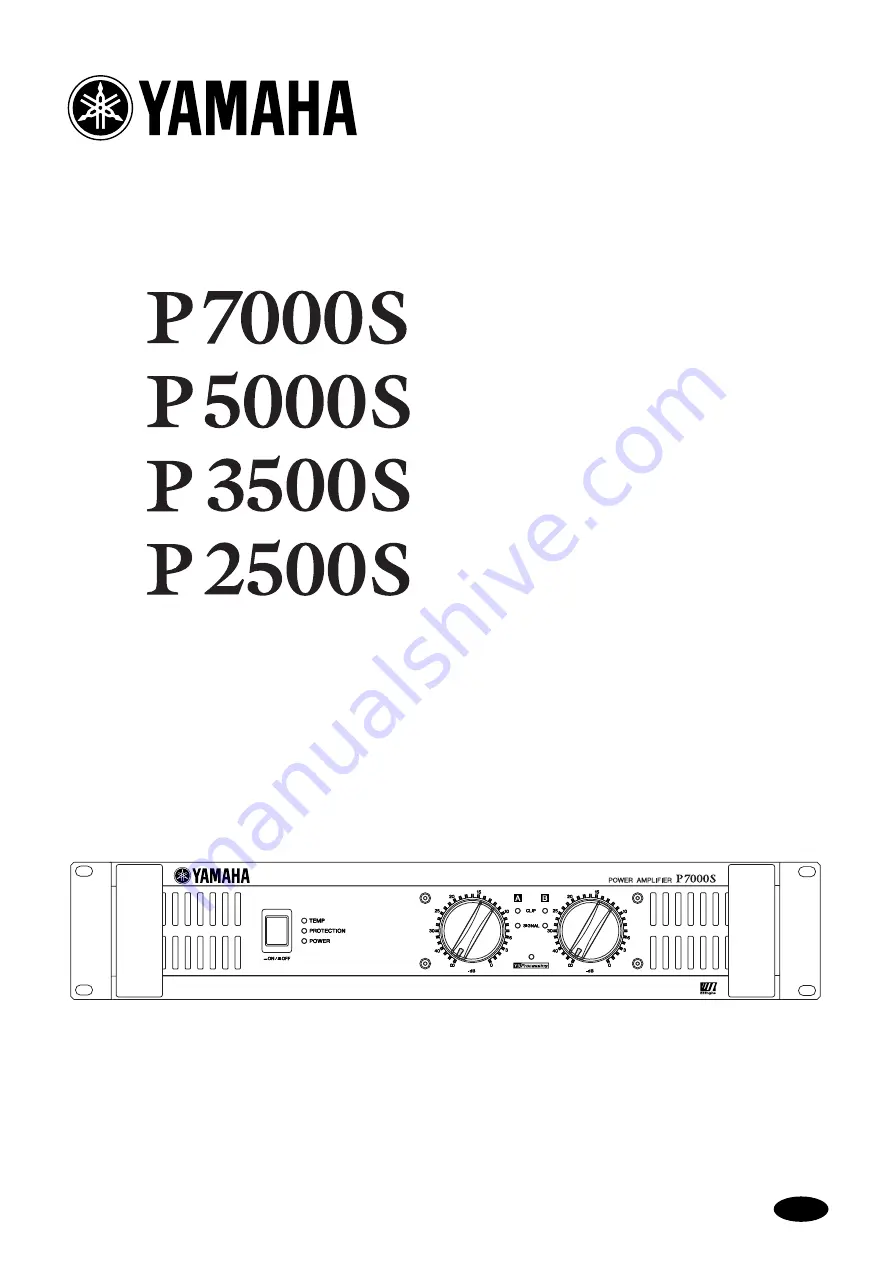 Yamaha P2500S Owner'S Manual Download Page 1