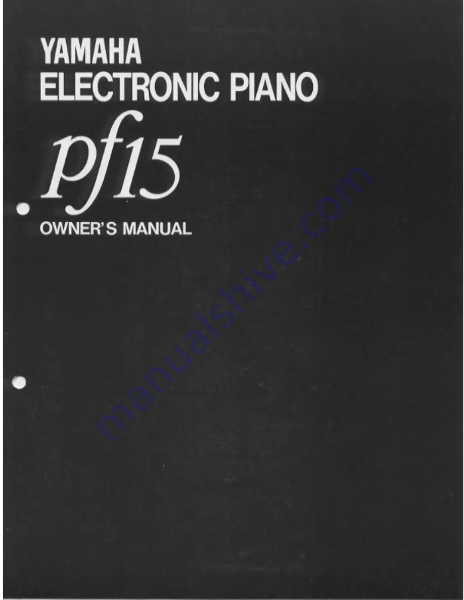 Yamaha PF15 Owner'S Manual Download Page 1