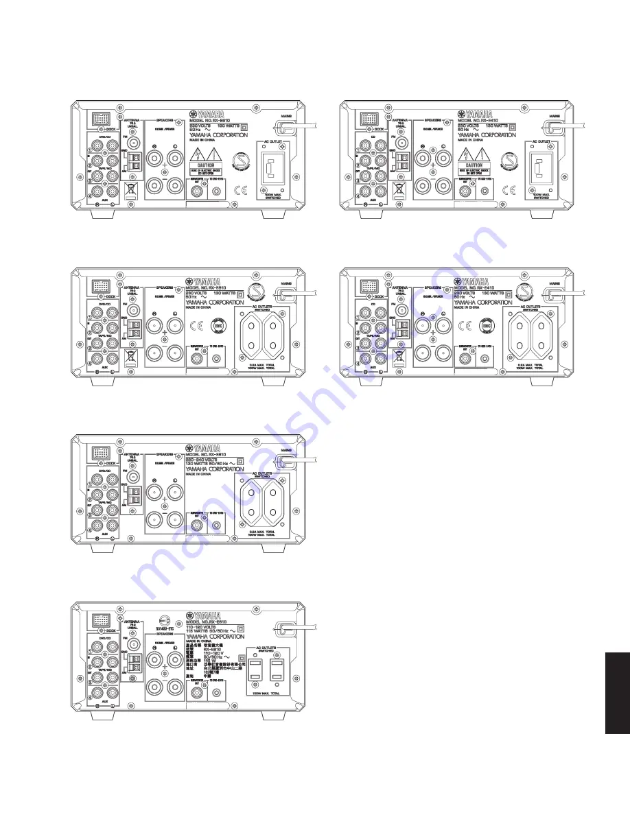 Yamaha PianoCraft MCR-E810 Service Manual Download Page 5